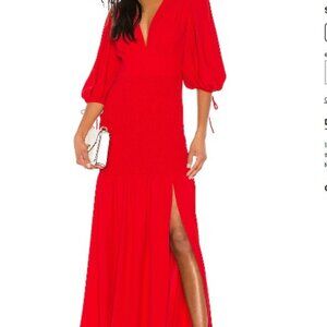REVOLVE Amanda Uprichard Gala Maxi Dress in "Lipstick", Size Large